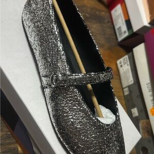 Katy Perry Collections Metallic Flats with Buckle